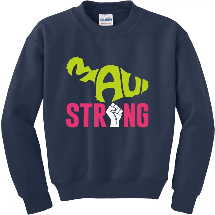 Pray For Maui Hawaii Strong Wildfire Support Gift Kids Sweatshirt