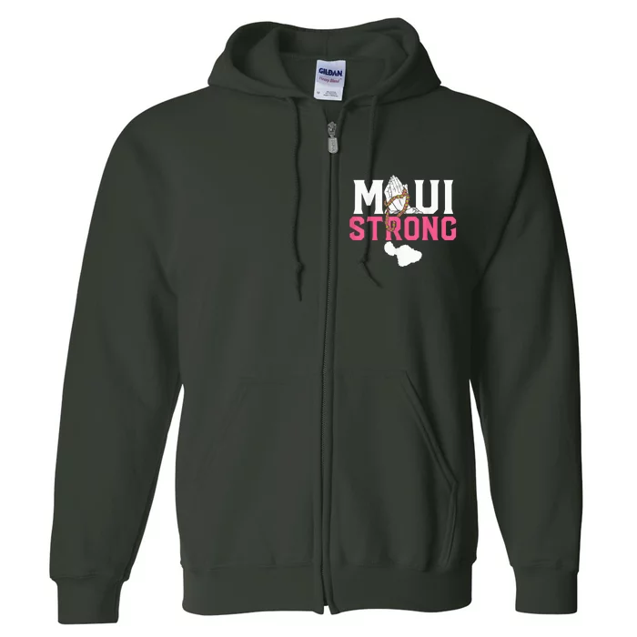 Pray for Maui Hawaii Strong Full Zip Hoodie