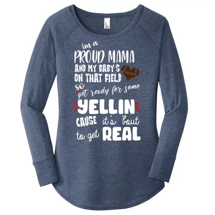 Proud Football Mama Women's Perfect Tri Tunic Long Sleeve Shirt