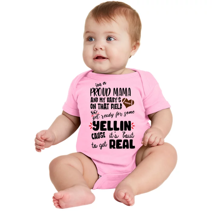 Proud Football Mama Baby Bodysuit