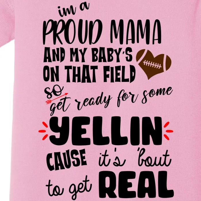 Proud Football Mama Baby Bodysuit