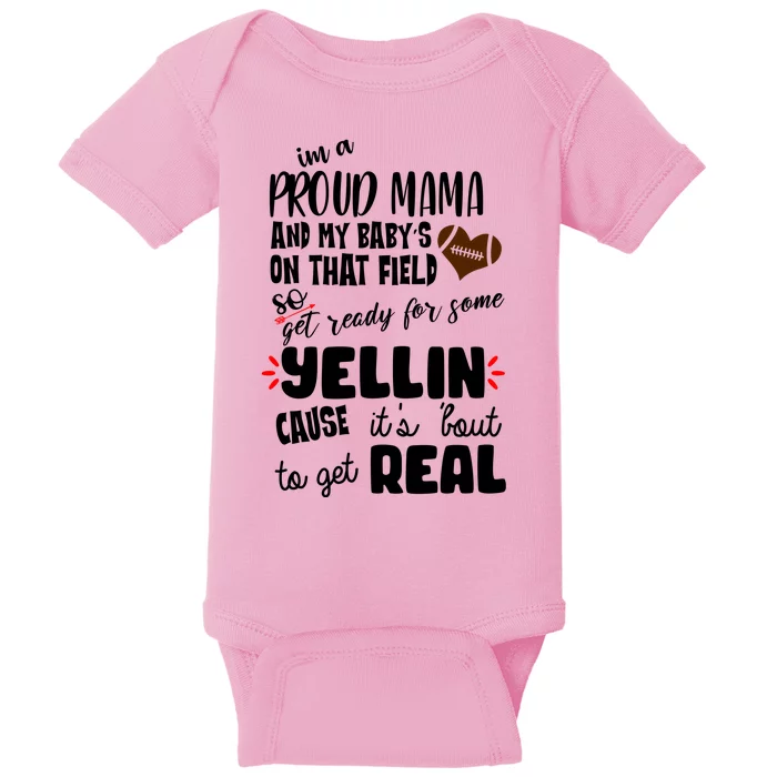 Proud Football Mama Baby Bodysuit