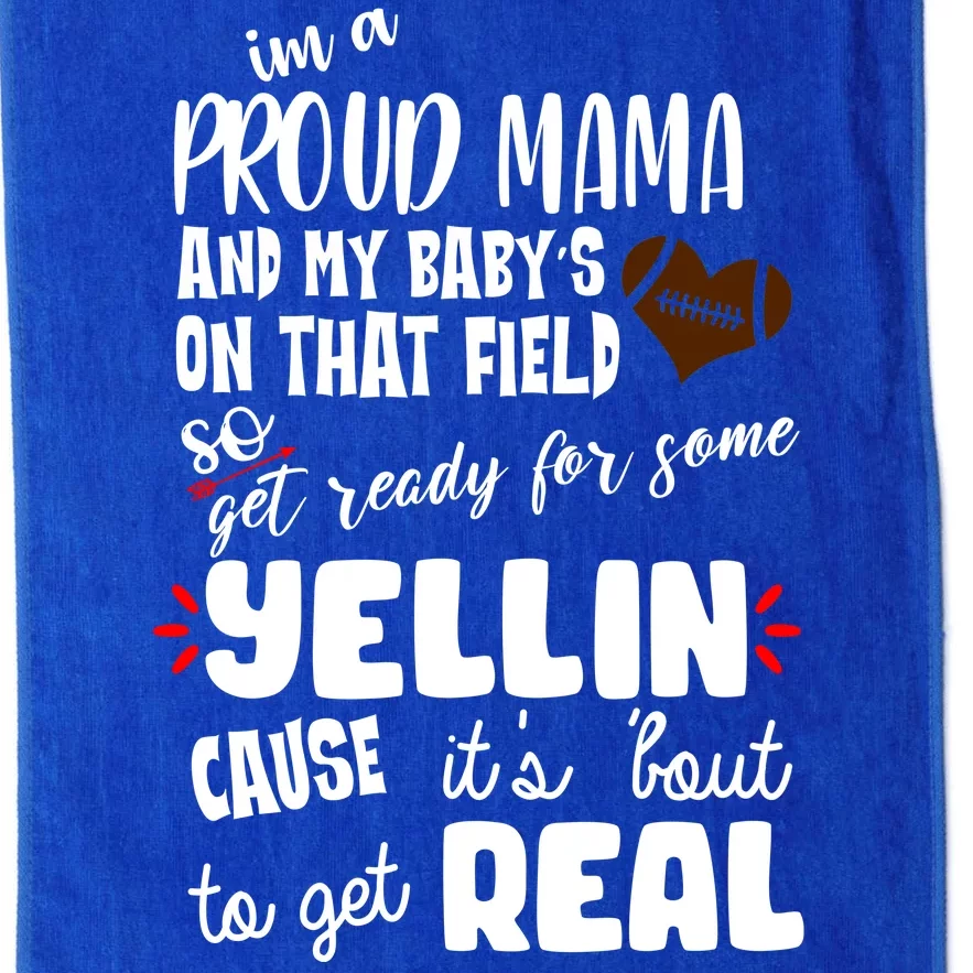 Proud Football Mama Platinum Collection Golf Towel