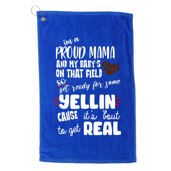 Proud Football Mama Platinum Collection Golf Towel