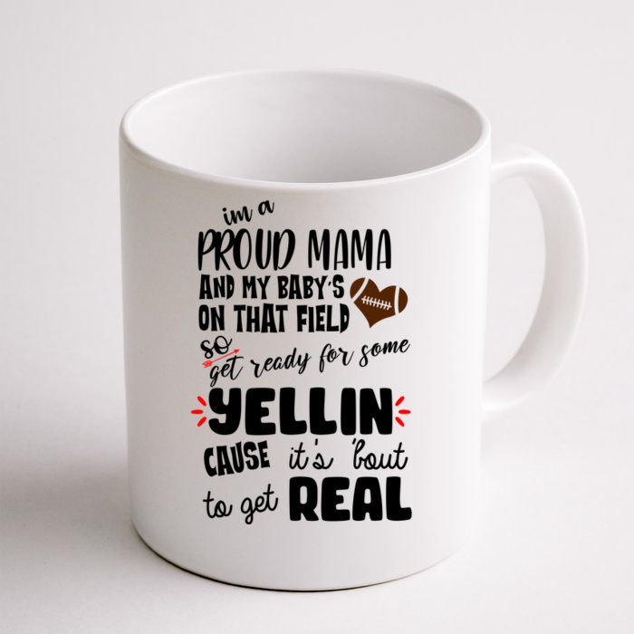 Proud Football Mama Front & Back Coffee Mug