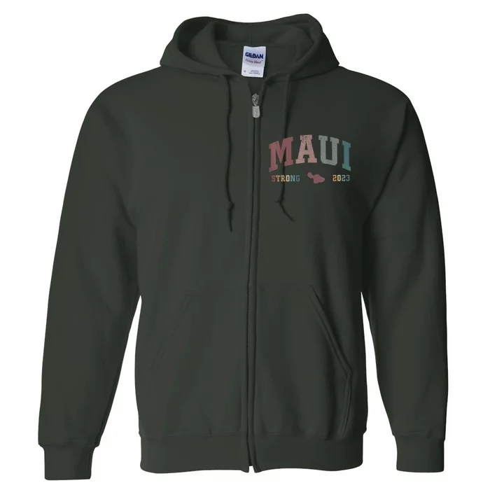 Pray for Maui Hawaii Strong Full Zip Hoodie