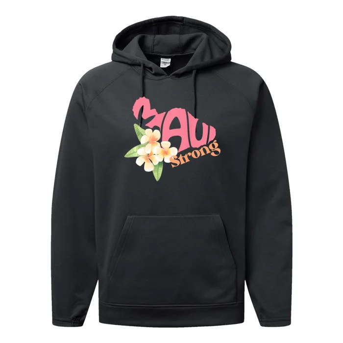 Pray For Maui Hawaii Strong Maui Relief Tee Hawaii Fire Victims Performance Fleece Hoodie