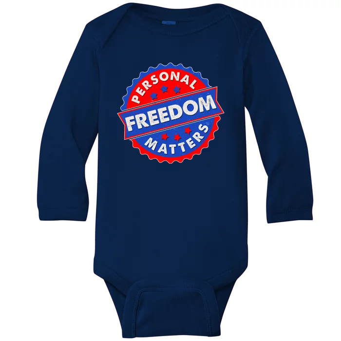 Personal Freedom Matters Emblem Baby Long Sleeve Bodysuit