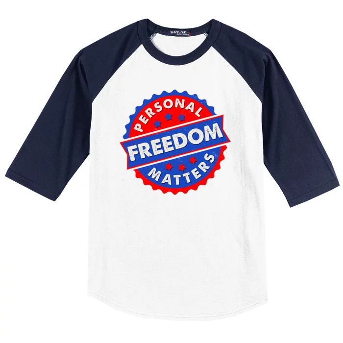 Personal Freedom Matters Emblem Baseball Sleeve Shirt