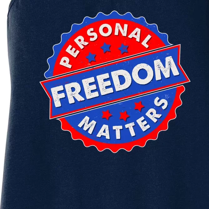 Personal Freedom Matters Emblem Women's Racerback Tank