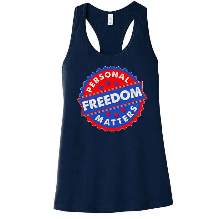 Personal Freedom Matters Emblem Women's Racerback Tank