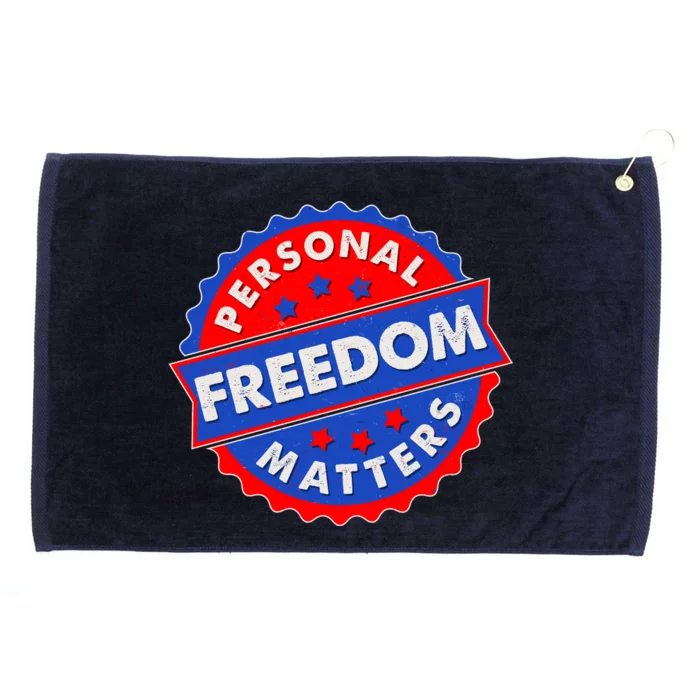 Personal Freedom Matters Emblem Grommeted Golf Towel