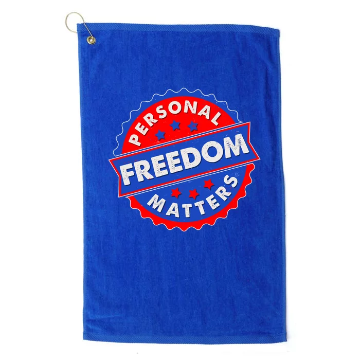 Personal Freedom Matters Emblem Platinum Collection Golf Towel