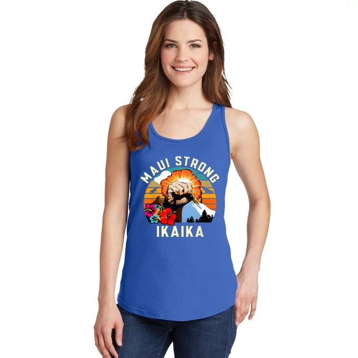 Pray For Maui Hawaii Strong Tee Apparel Matching Family Ladies Essential Tank