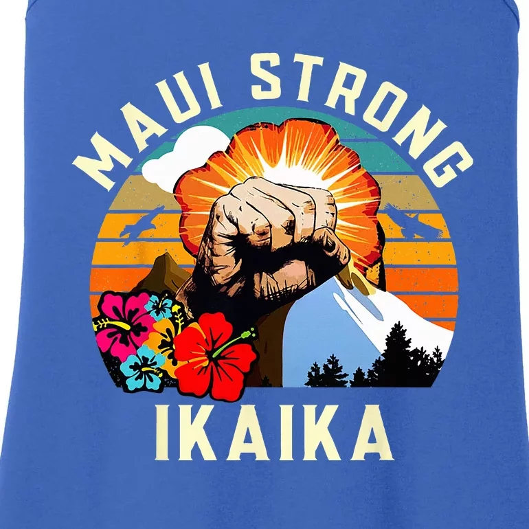 Pray For Maui Hawaii Strong Tee Apparel Matching Family Ladies Essential Tank