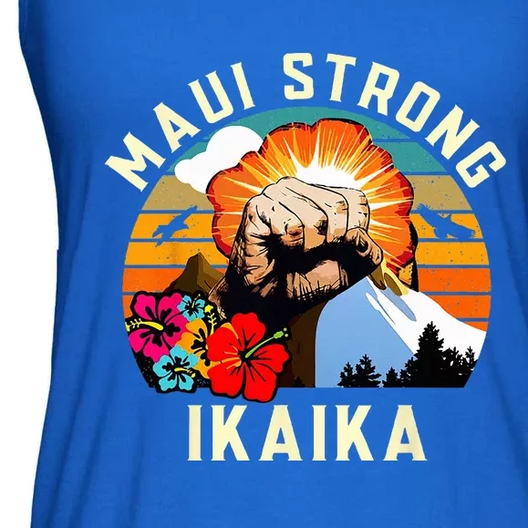 Pray For Maui Hawaii Strong Tee Apparel Matching Family Ladies Essential Flowy Tank