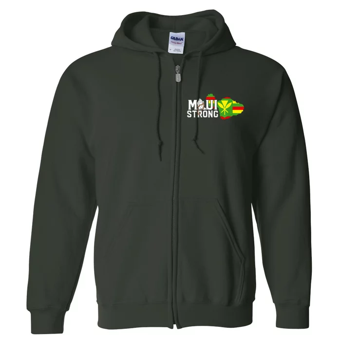 Pray for Maui Hawaii Strong Full Zip Hoodie