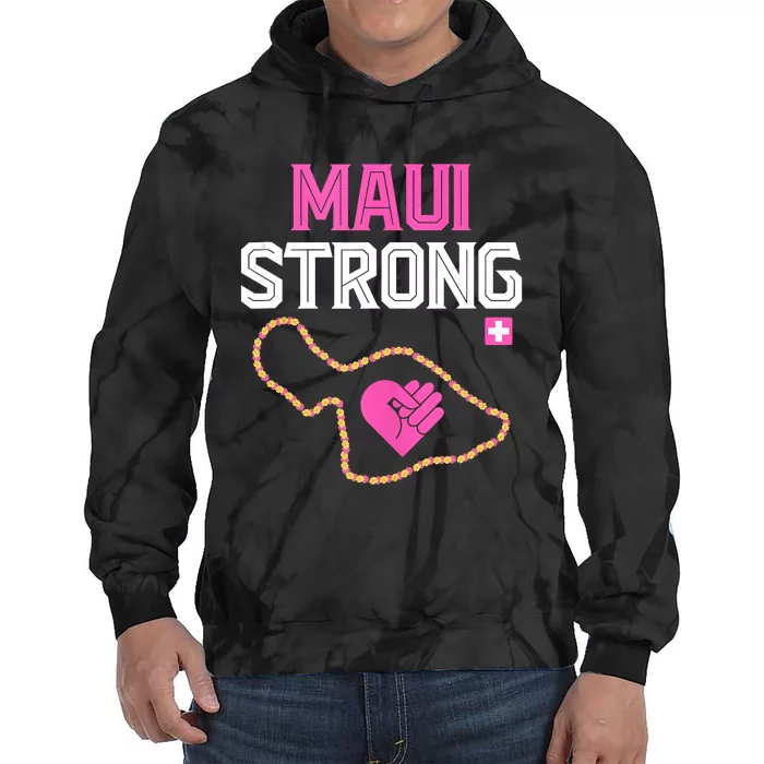 Pray For Maui Hawaii Strong Tie Dye Hoodie