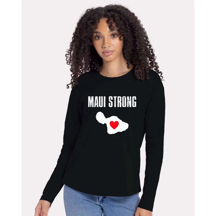 Pray For Maui Hawaii Strong Lahaina Fires Gift Womens Cotton Relaxed Long Sleeve T-Shirt