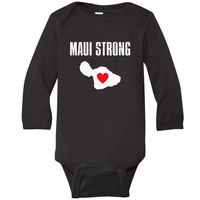 Pray For Maui Hawaii Strong Lahaina Fires Gift Baby Long Sleeve Bodysuit