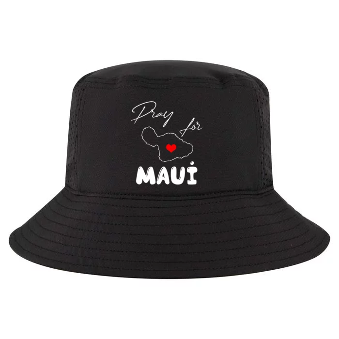 Pray For Maui Hawaii Maui Strong Support Heart Gift Cool Comfort Performance Bucket Hat