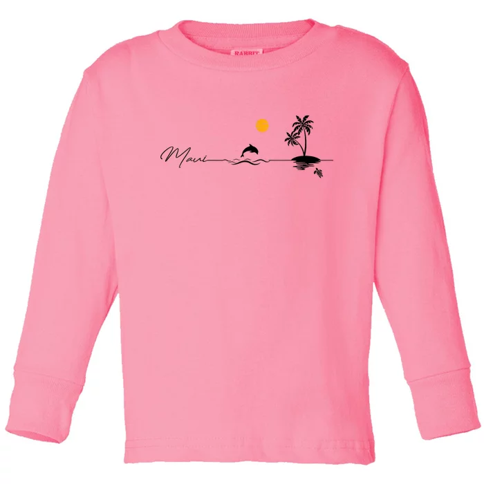 Pray For Maui Hawaii Strong Maui Hawaii Lahaina Toddler Long Sleeve Shirt