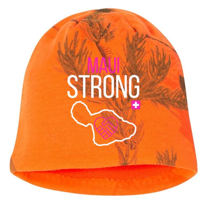 Pray For Maui Hawaii Strong Support Maui Gift Kati - Camo Knit Beanie