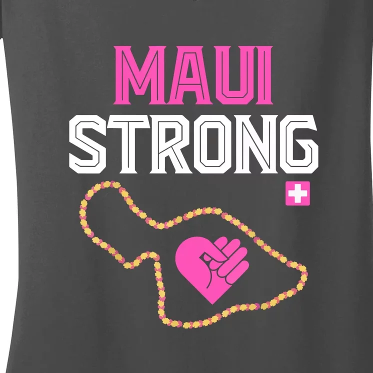 Pray For Maui Hawaii Strong Gift Women's V-Neck T-Shirt