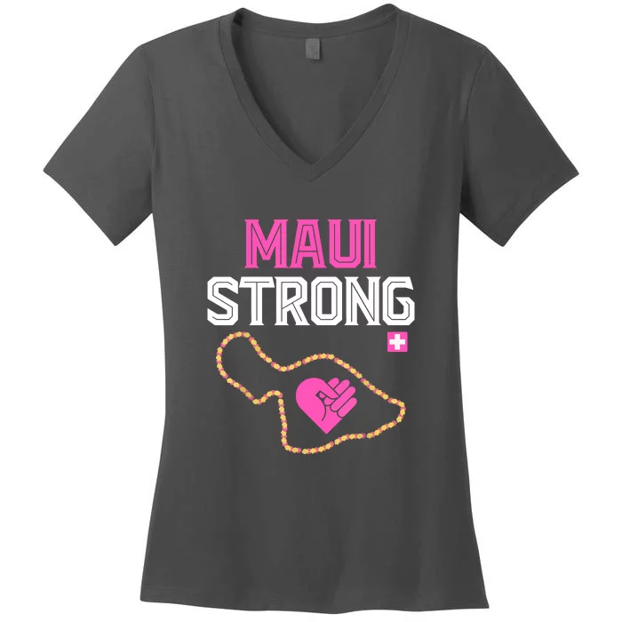 Pray For Maui Hawaii Strong Gift Women's V-Neck T-Shirt