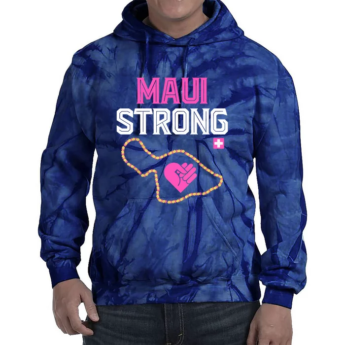 Pray For Maui Hawaii Strong Gift Tie Dye Hoodie