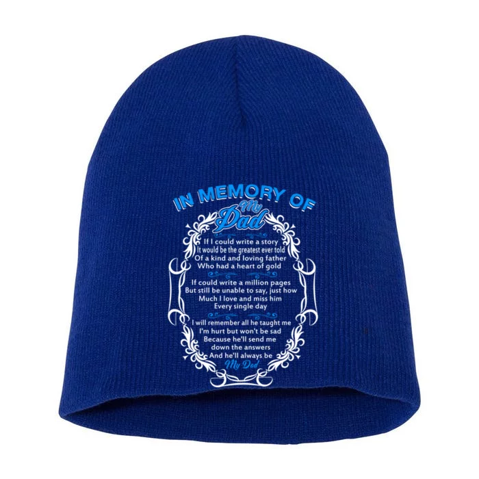 Poem For My Dad In Heaven My Dad Is My Guardian Angel Gift Short Acrylic Beanie