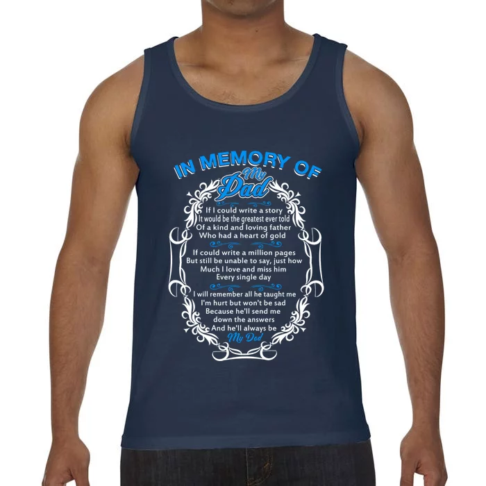 Poem For My Dad In Heaven My Dad Is My Guardian Angel Gift Comfort Colors® Tank Top