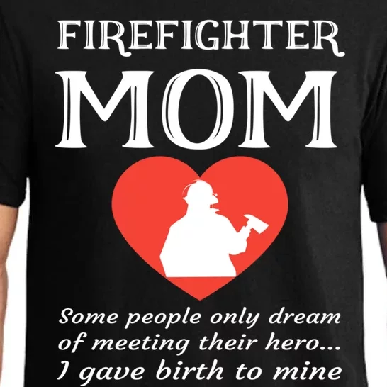 Proud Firefighter Mom Fire Fire Mother Heart Gift Pajama Set