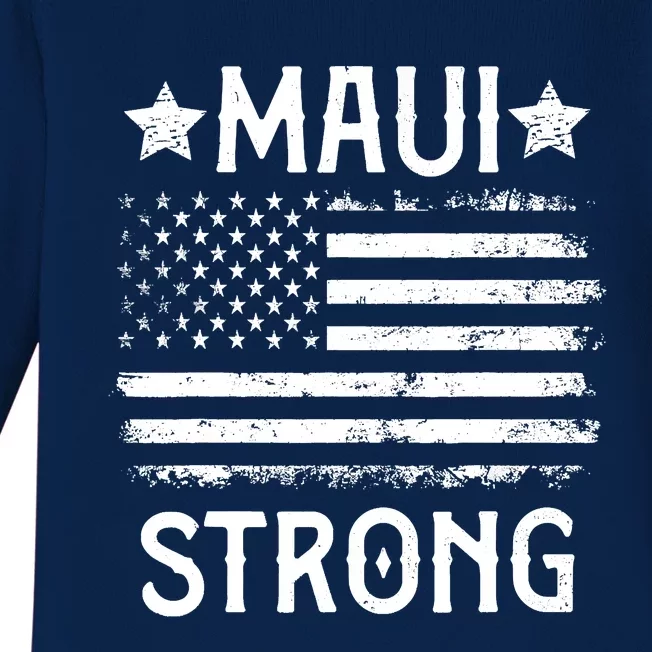 Pray For Maui Hawaii Strong Baby Long Sleeve Bodysuit