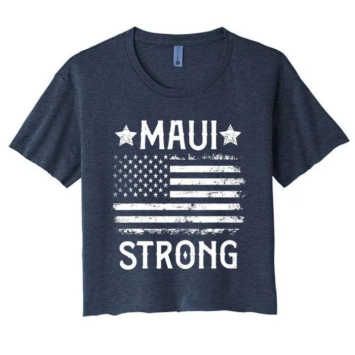 Pray For Maui Hawaii Strong Women's Crop Top Tee