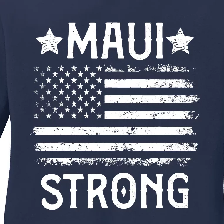 Pray For Maui Hawaii Strong Ladies Long Sleeve Shirt