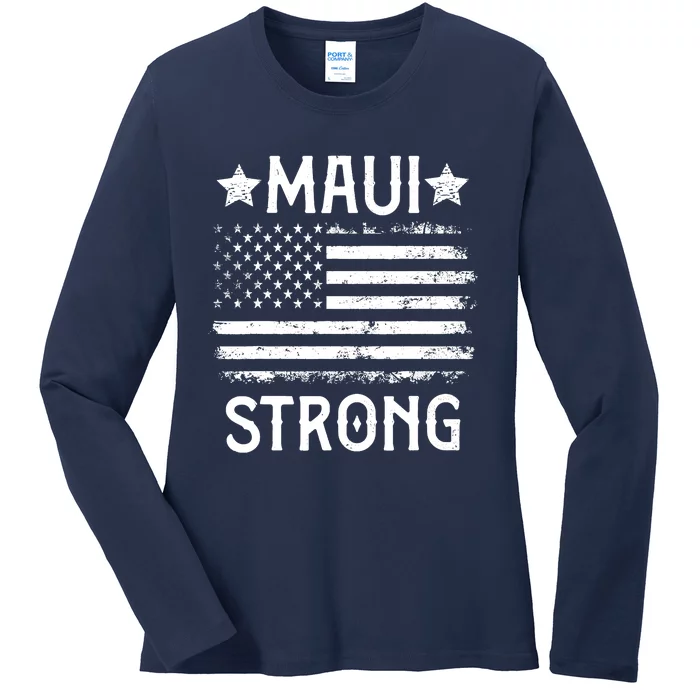 Pray For Maui Hawaii Strong Ladies Long Sleeve Shirt