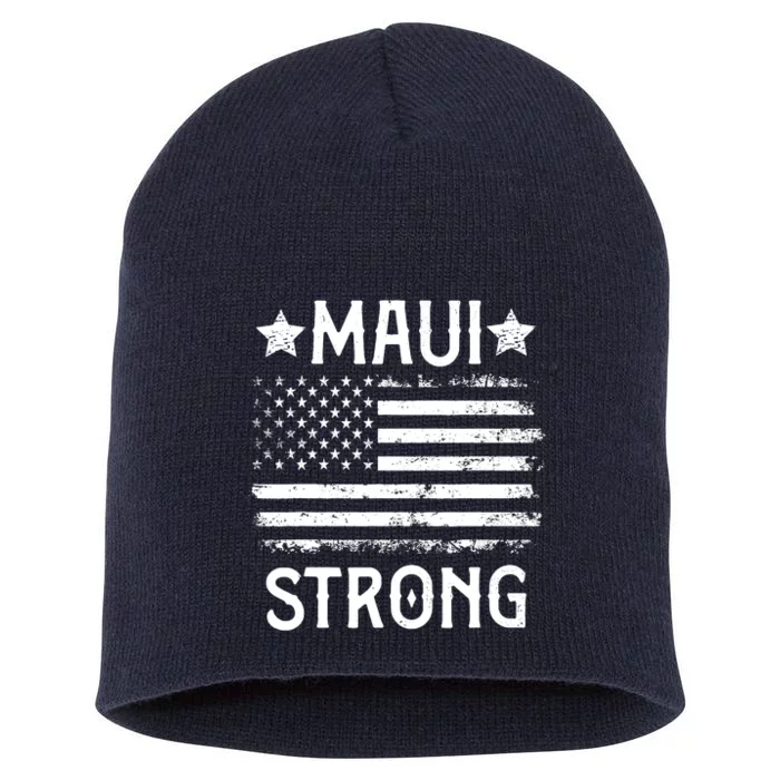 Pray For Maui Hawaii Strong Short Acrylic Beanie