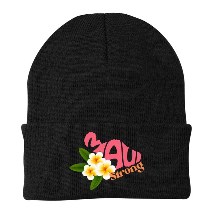 Pray For Maui Hawaii Strong Palm Flower Gift Hawaii Fires Knit Cap Winter Beanie