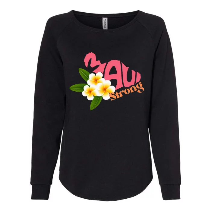 Pray For Maui Hawaii Strong Palm Flower Gift Hawaii Fires Womens California Wash Sweatshirt