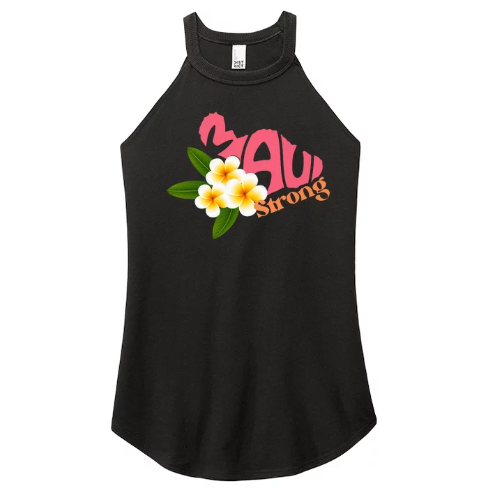 Pray For Maui Hawaii Strong Palm Flower Gift Hawaii Fires Women’s Perfect Tri Rocker Tank