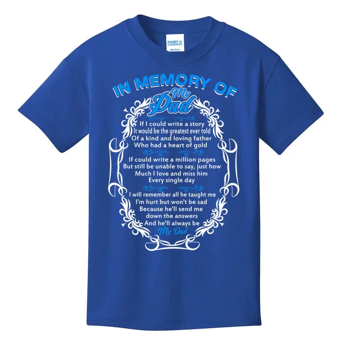 Poem For My Dad In Heaven My Dad Is My Guardian Angel Funny Gift Kids T-Shirt