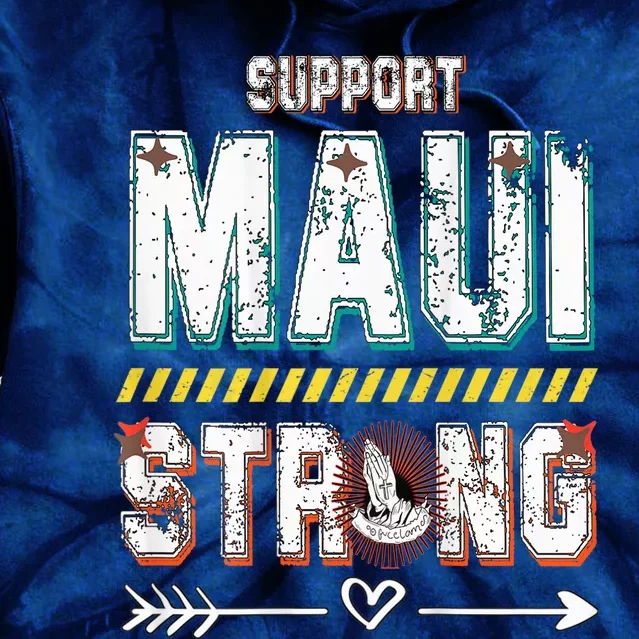 Pray for Maui Hawaii Strong Tie Dye Hoodie