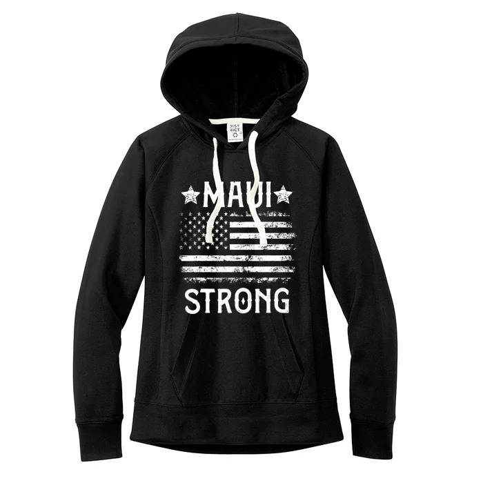 Pray For Maui Hawaii Strong Support Hawaii Women's Fleece Hoodie