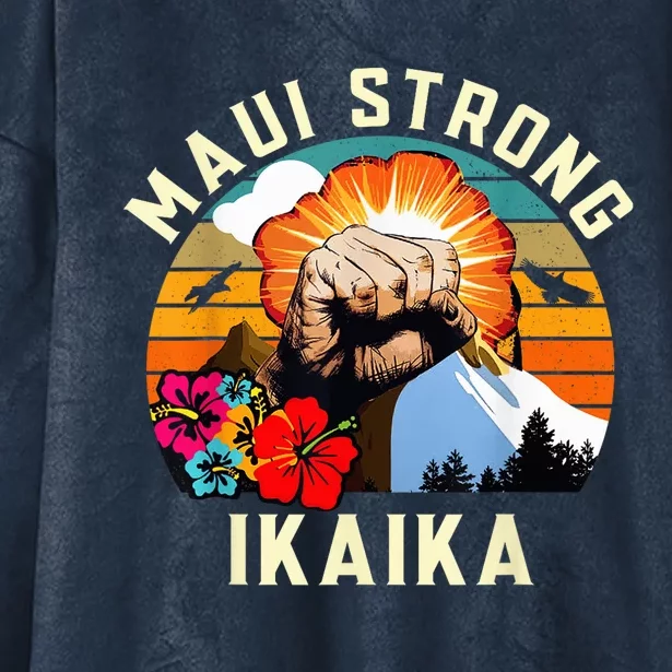 Pray For Maui Hawaii Strong Tee Apparel Matching Family Hooded Wearable Blanket