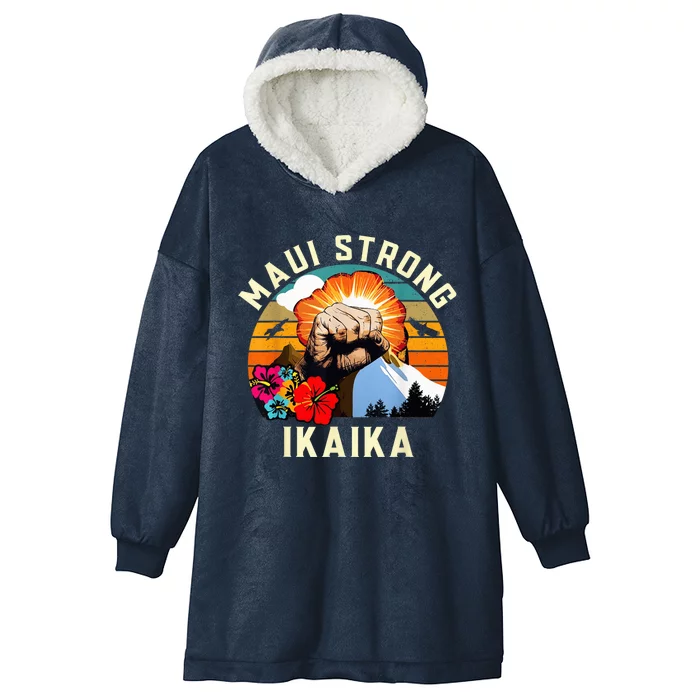 Pray For Maui Hawaii Strong Tee Apparel Matching Family Hooded Wearable Blanket