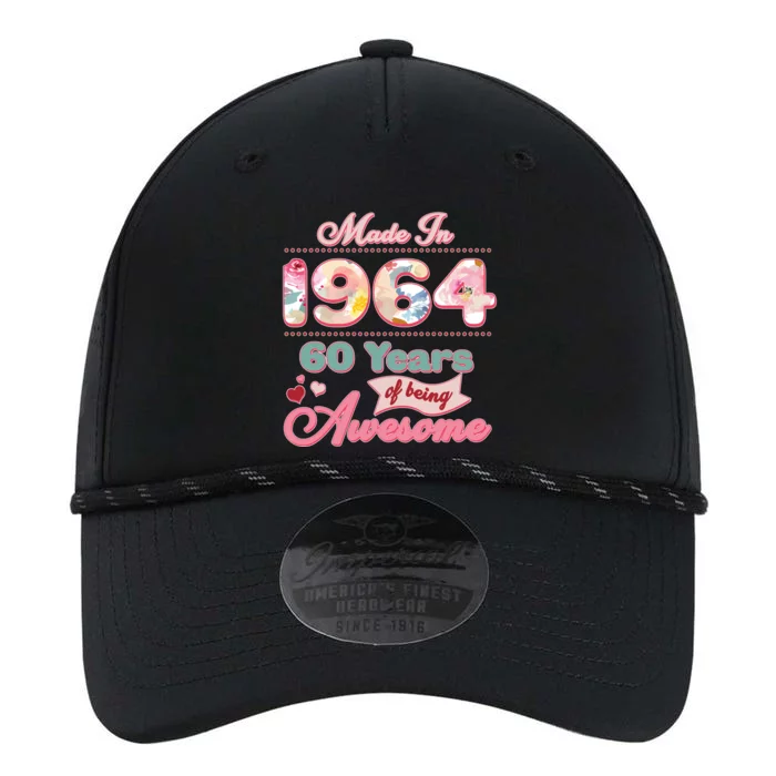 Pink Floral Made In 1964 60 Years Of Being Awesome Birthday Performance The Dyno Cap