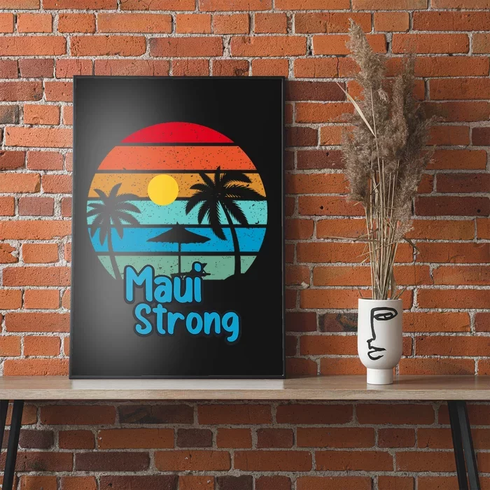 Pray For Maui Hawaii Strong Vintage Design Poster