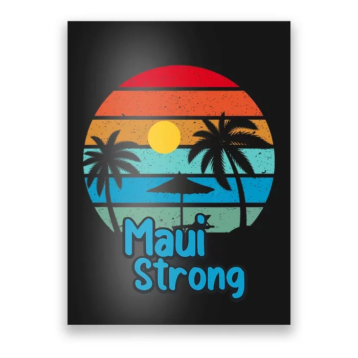 Pray For Maui Hawaii Strong Vintage Design Poster