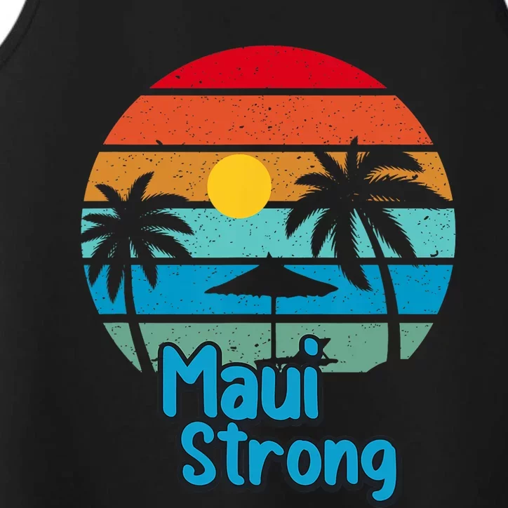 Pray For Maui Hawaii Strong Vintage Design Performance Tank